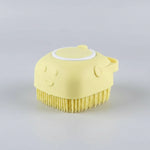 Silicone pet shampoo brush for bath time